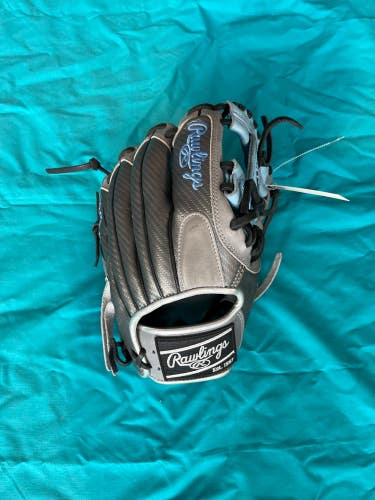 Blue Used Kid Pitch (9YO-13YO) Rawlings Heart of the Hide Right Hand Throw Infield Baseball Glove 11