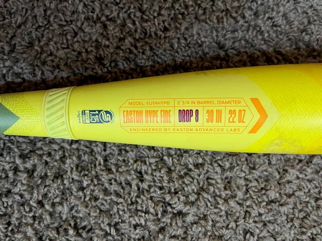 Used Easton Hype Fire USSSA Certified Bat (-8) 22 oz 30"