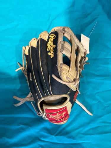 Black Used Rawlings Heart of the Hide Right Hand Throw First Base Baseball Glove 13"