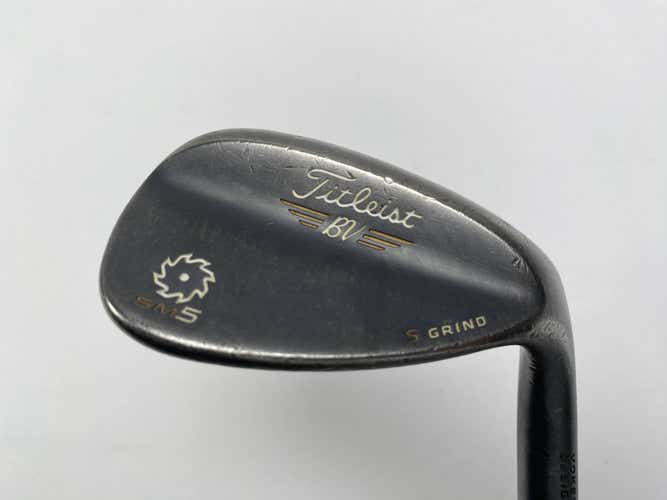 Titleist Vokey SM5 Raw Black 58* 7 Bounce S-Grind Wedge Steel Mens RH