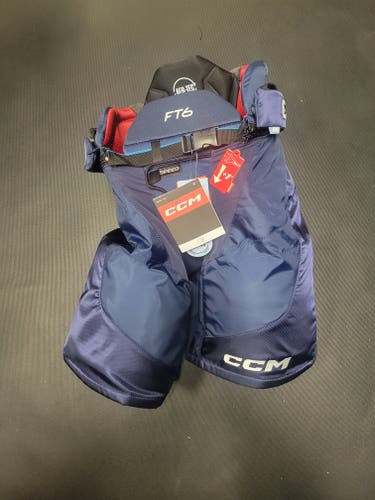 New Senior Medium CCM Jetspeed ft6 Hockey Pants Navy Blue