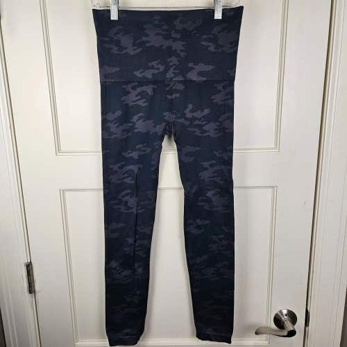 Spanx Look At Me Now High Rise Leggings Black Camo Womens Size: 1X
