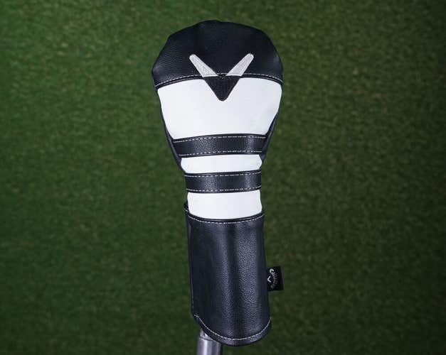 CALLAWAY GOLF PREMUIM RESCUE / HYBRID BLACK & WHITE HEADCOVER GOLF ~ L@@K!!