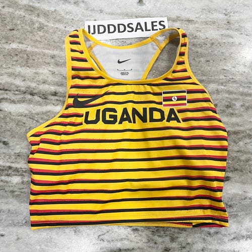 Nike Pro Elite Olympics UGANDA Team PE Women Medium Track Sports Bra DD7965-728 NEW