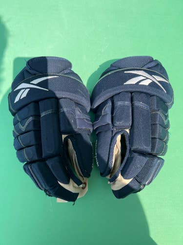 Blue Used Senior Reebok Gloves 14"