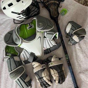 Lacrosse equipment set up. Meets NOCSAE standards !