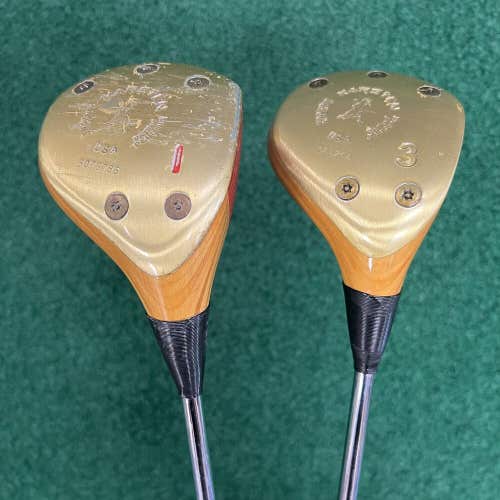 PING Karsten Blonde 1 Wood Driver & 3 Fairway Wood Men's Right Hand Steel Shafts