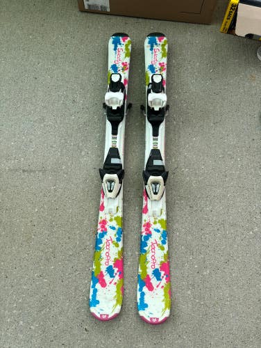 Used Kid's TechnoPro Sweety 100 cm All Mountain Skis With Bindings