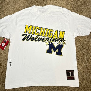 Cactus Jack Travis Scott x Mitchell & Ness T-Shirt University Michigan Wolverine