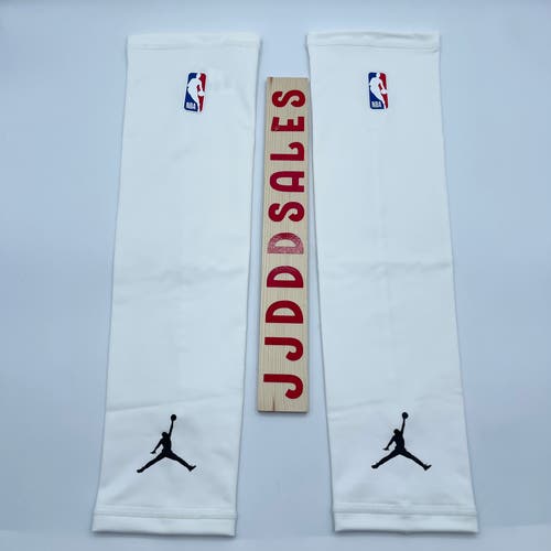 Nike Pro Air Jordan Arm Sleeves Adult Unisex XXL NBA Shooter Logo White NEW