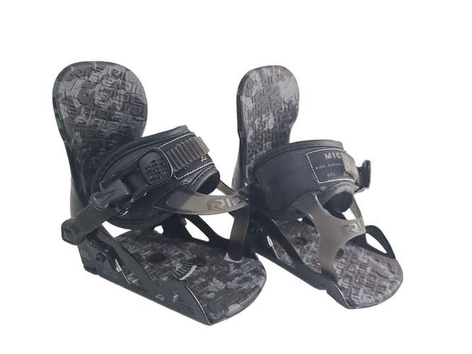 Ride Micro Kids Snowboard Bindings 1x1 Extra Small Black