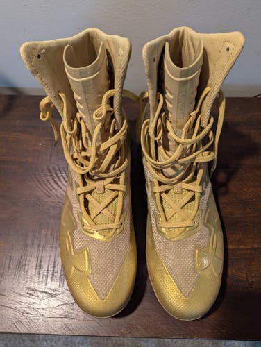 Gold Used Size 11.5 (Women's 12.5) Unisex Under Armour High Top Molded Cleats