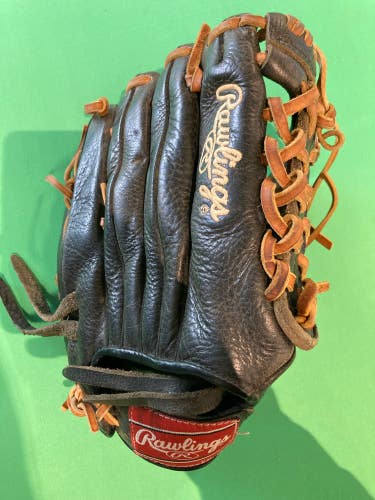 Black Used Rawlings Player Preferred Lite  Right Hand Throw Outfield Baseball Glove 11.25"