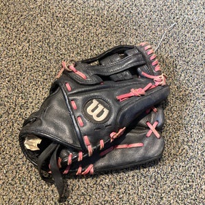 Used Kid Pitch (9YO-13YO) Wilson A600 Right Hand Throw Baseball Glove 12"