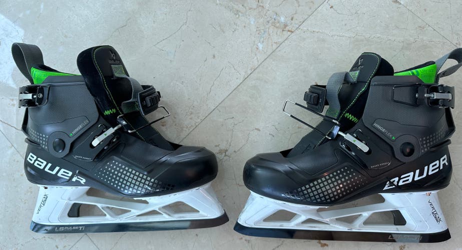 Used Senior Bauer Konekt Hockey Goalie Skates Regular Width 7 - 7.5