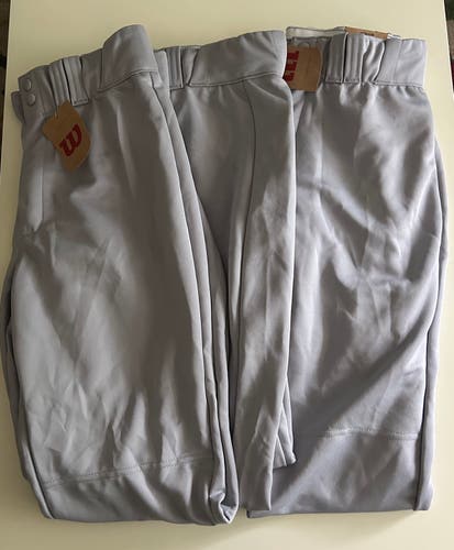 3 Pairs Of Wilson Adult Medium Baseball Pants New