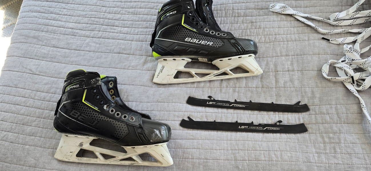 Used Senior Bauer Hockey Goalie Skates Regular Width Size 6.5