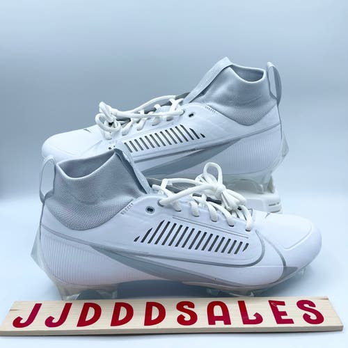 Nike Vapor Edge Pro 360 2 Football Cleats DA5456-100 White Silver Men’s Sz 10  New