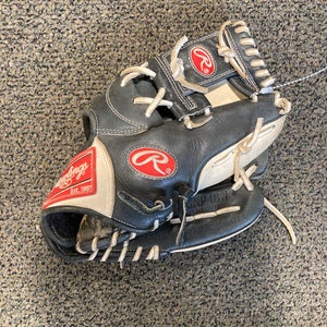 Black Used Rawlings Gold Glove Right Hand Throw Infield Baseball Glove 11.5"