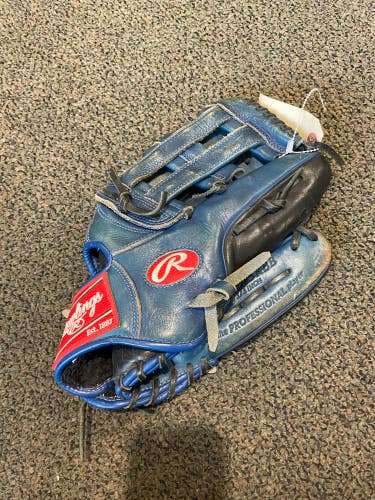 Blue Used Rawlings Gold Glove Elite Right Hand Throw Baseball Glove 12.75"