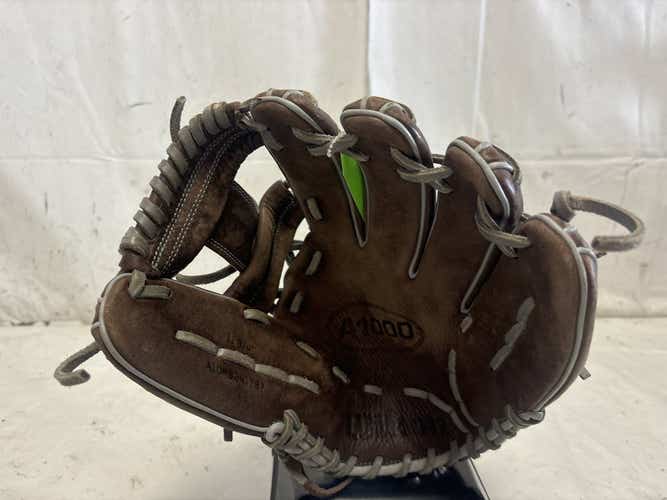 Used Wilson A1000 A10rb241787 11 3 4" Leather Baseball Fielders Glove
