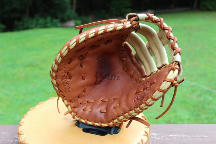 Used Left Hand Throw Rawlings First Base Gold Glove Elite Baseball Glove 13"