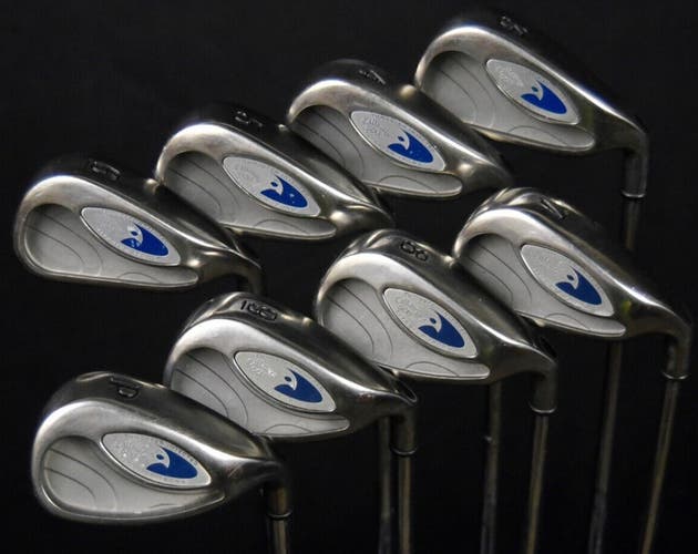 CALLAWAY HAWKEYE IRON SET 3 4 5 6 7 8 9 P FLEX:R LENGTH:(5)38.5IN RH NEW GRIPS