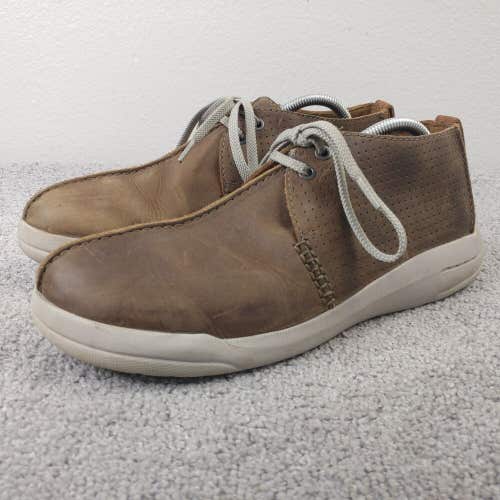 Clarks Driftway Seam Mens 10 Comfort Shoes Brown Lace Up Leather Collection