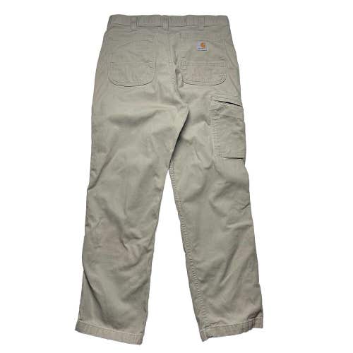 Carhartt Relaxed Fit Cargo Workwear Pants Light Beige Khaki Men's 34x32