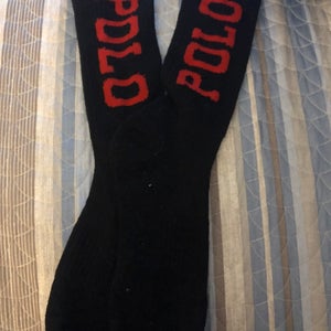 Black New Large Polo Socks