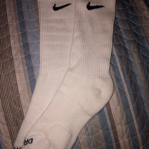 White New Medium Nike Socks