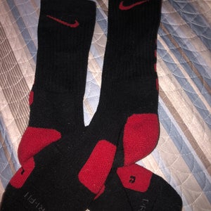 Black Used Large Nike Elite Socks
