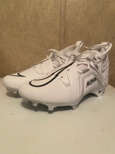 Nike Alpha Menace Pro 3 Low Mens Football Cleats White CT6649-109 NEW Size 10