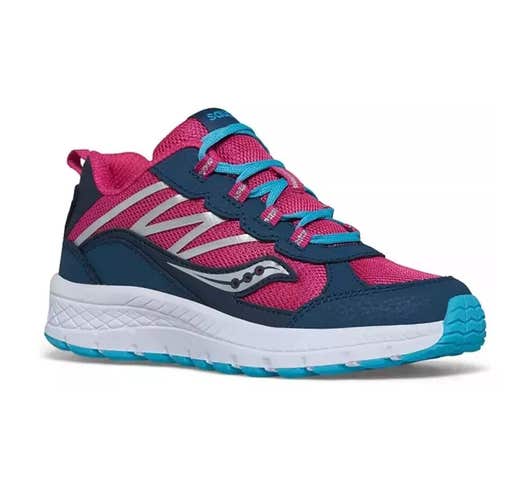 Saucony SK167383 Sneaker Youth Girls Dash Navy Pink Lace Up Running Shoes DSG864