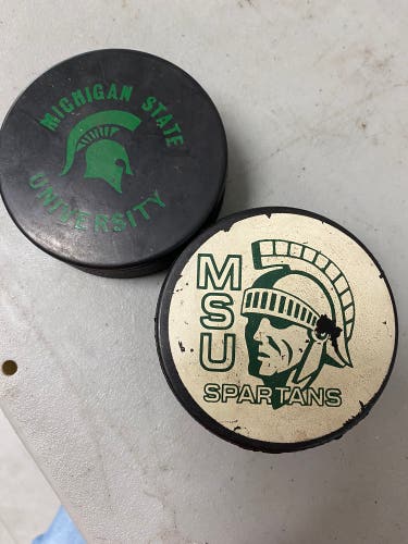 Michigan State puck MSU (vintage)
