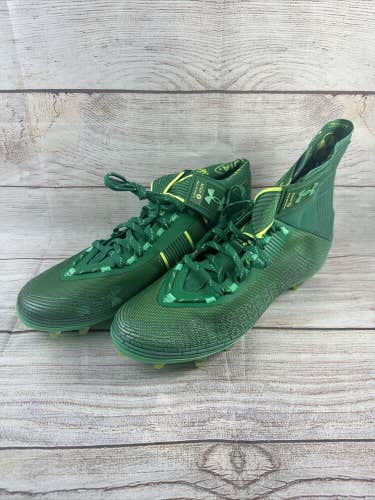 New! Mens US 10 UNDER ARMOUR UA HIGHLIGHT MC FOOTBALL CLEATS GREEN 3023716-301