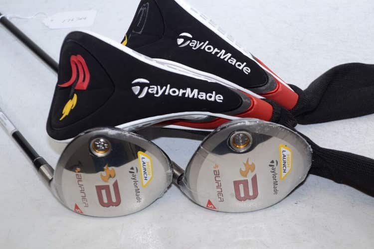 TaylorMade Burner High Launch 3 and 5 Fairway Wood Set Right Stiff NEW # 177371