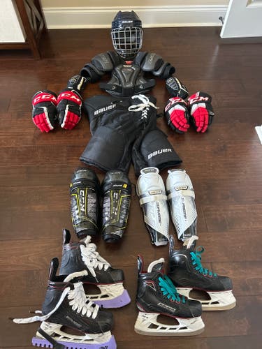 Used Youth Hockey Starter Kit- Bauer and CCM gear