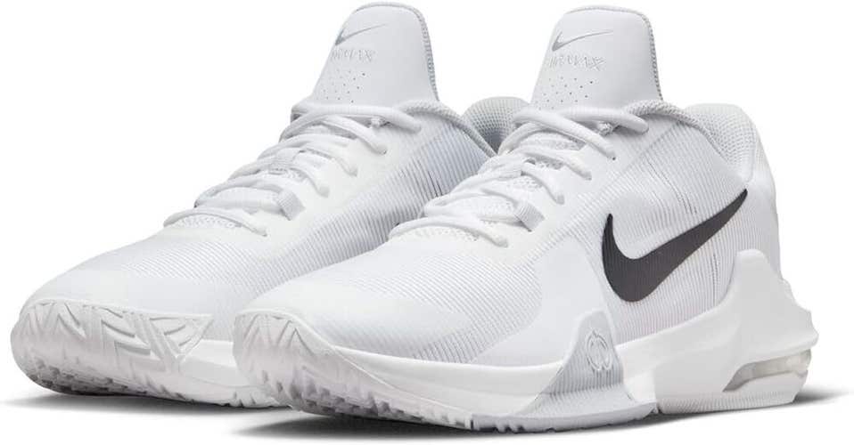 Nike Air Max Impact 4 DM1124-100 Sneaker Mens 9.5 White Black Running Shoes X998