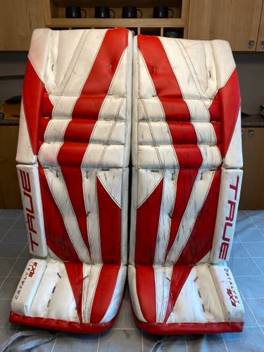 Used 33+2 True Catalyst 9X3 Goalie Leg Pads