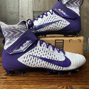 Nike Alpha Menace Elite 2  Purple Court Football Cleat BV2077-100 Men's Size 11.5