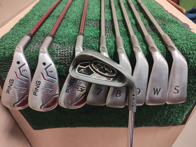Ping Golf K15 Iron Set 3H,4H,5H 6-PW,SW Regular Flex Black Dot Graphite/Steel