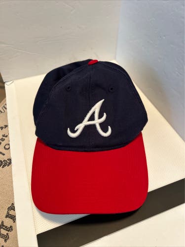 Atlanta Braves Hat Cap Adjustable Strap Back Blue Red MLB Baseball Logo Mens