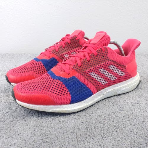 Adidas UltraBoost ST Womens 11 Running Shoes Shock Red Blue Primeknit B75867