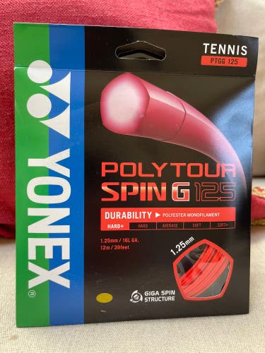 Yonex Poly Tour Spin G 125 /16L string - (8) set bundle