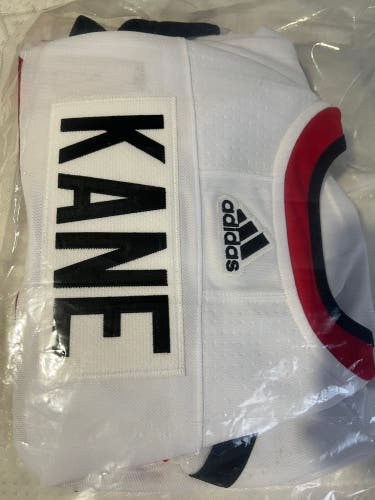 White Patrick Kane Autographed Adidas Jersey