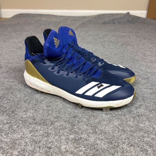 Adidas Mens Baseball Cleats 11.5 Blue White Shoe Metal Softball Boost Icon 4