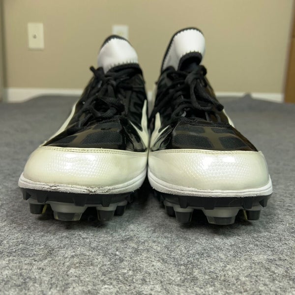 Nike Mens Football Cleats 15 Black White Shoe Lacrosse Air Zoom Super Bad TD