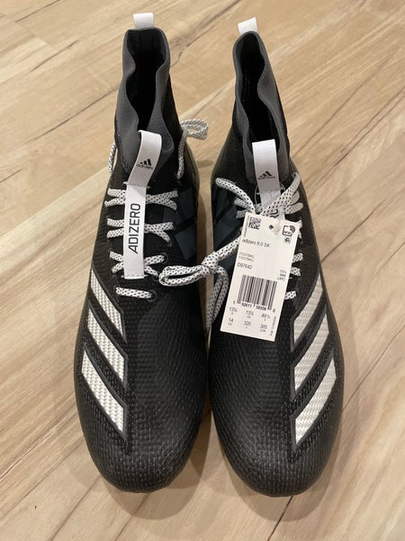 New Black Adizero 8.0 SK Cleats (Size 14 - D97642)