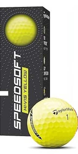 Taylor Made SpeedSoft Golf Balls (Hi-Vis Yellow, 3pk) 1 Sleeve 2024 NEW